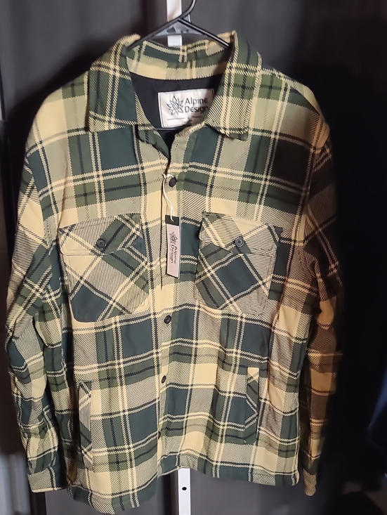 Alpine Design Other - Alpine‎ Design Green & Yellow Plaid Button-Down Shirt Jacket